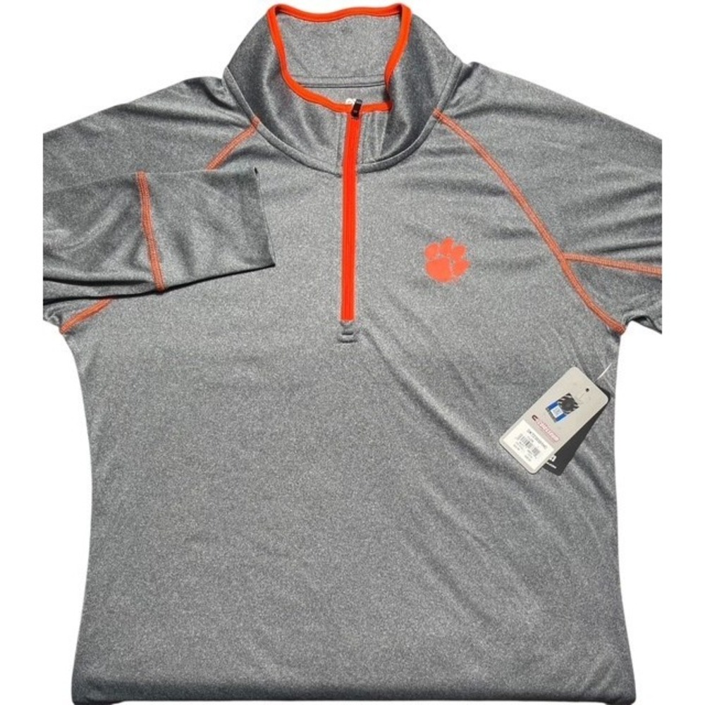 Colosseum Womens L Clemson Tigers Performance LS 1/4 Zip Pullover New-1349 - Picture 1 of 7